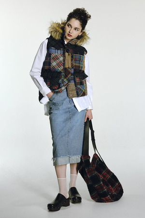 Patchwork star denim スカート