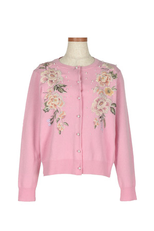 Oriental Floral Embroidery Knit カーディガン