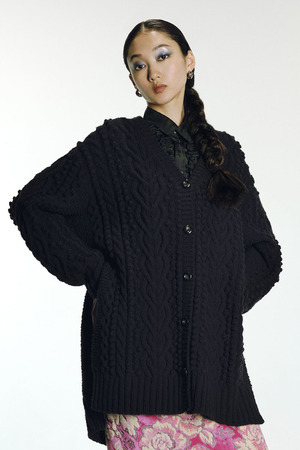 Alan pattern knit カーディガン