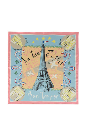 Paris print スカーフ