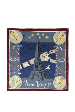 Paris print スカーフ